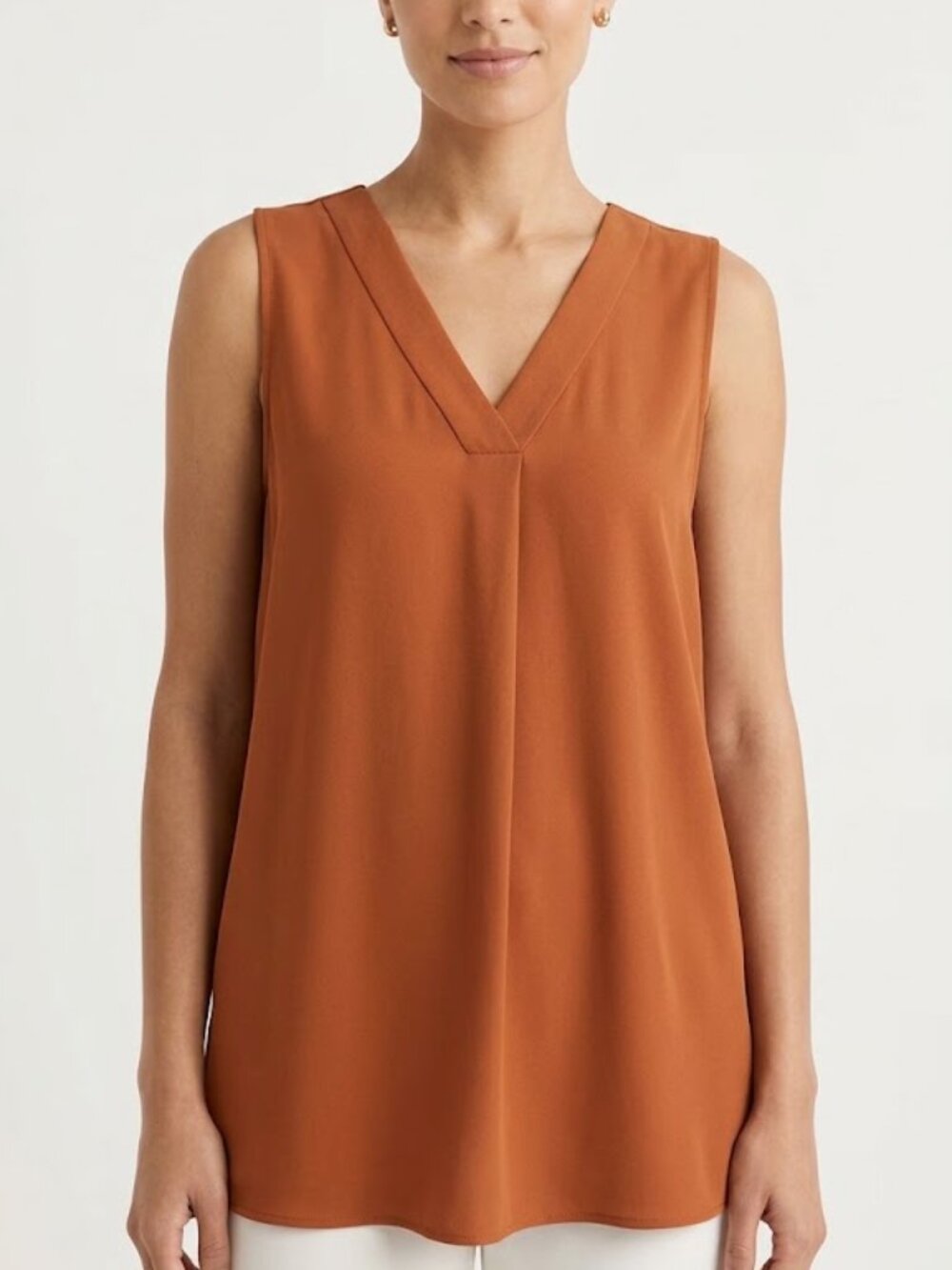 Alfani V neck Copper Blouse XL